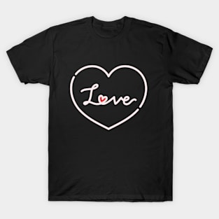 Love minimalistic heart T-Shirt